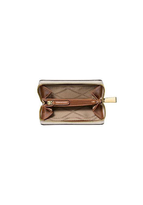 Porta carte di credito zip-around Jet Set piccolo con logo Michael Kors | 32T4GJ6Z5B149
